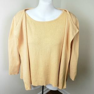 Vintage 90s Cardigan Set by Gianni - silk blend